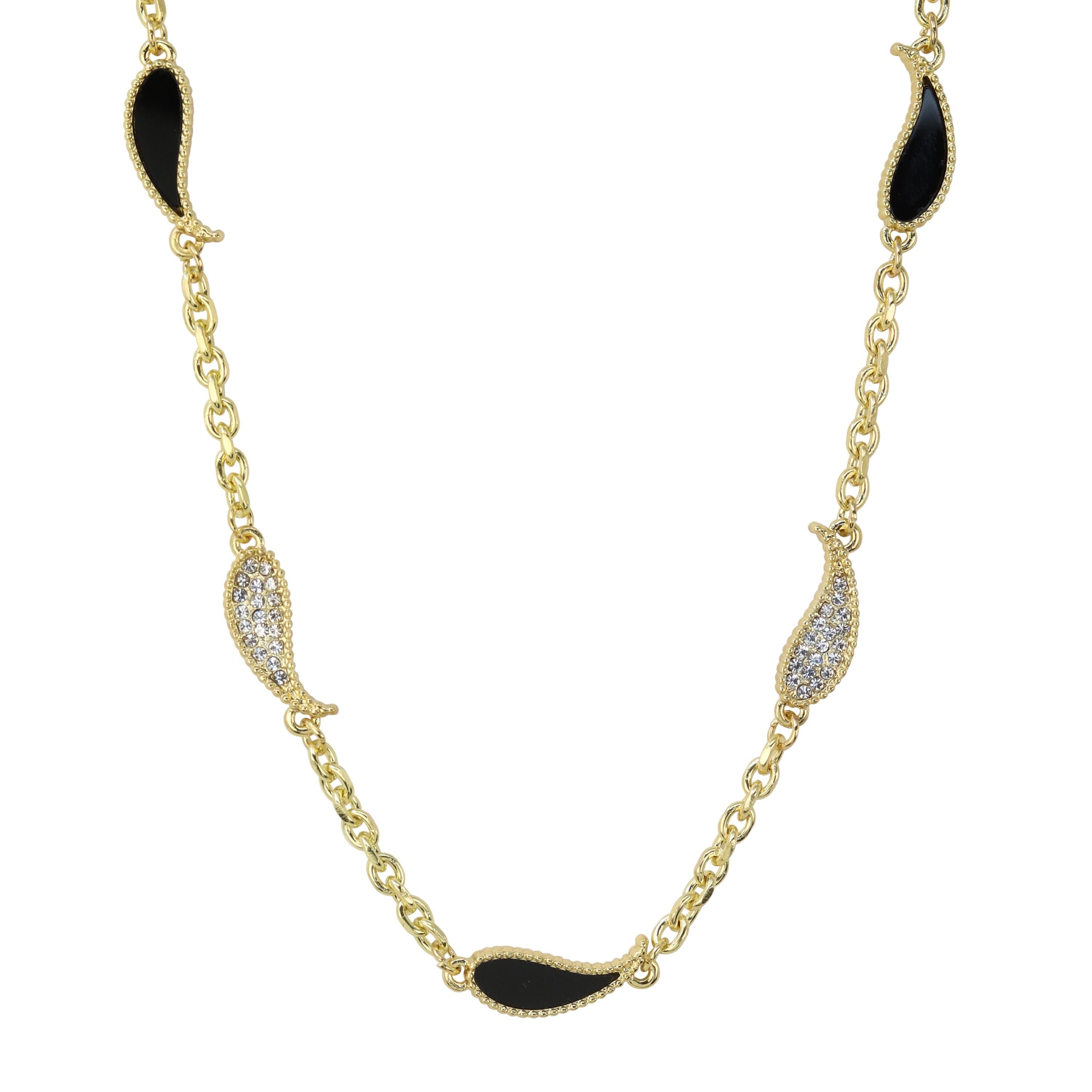 Men's 7mm Iced Out Paisley Multi-Charm Necklace