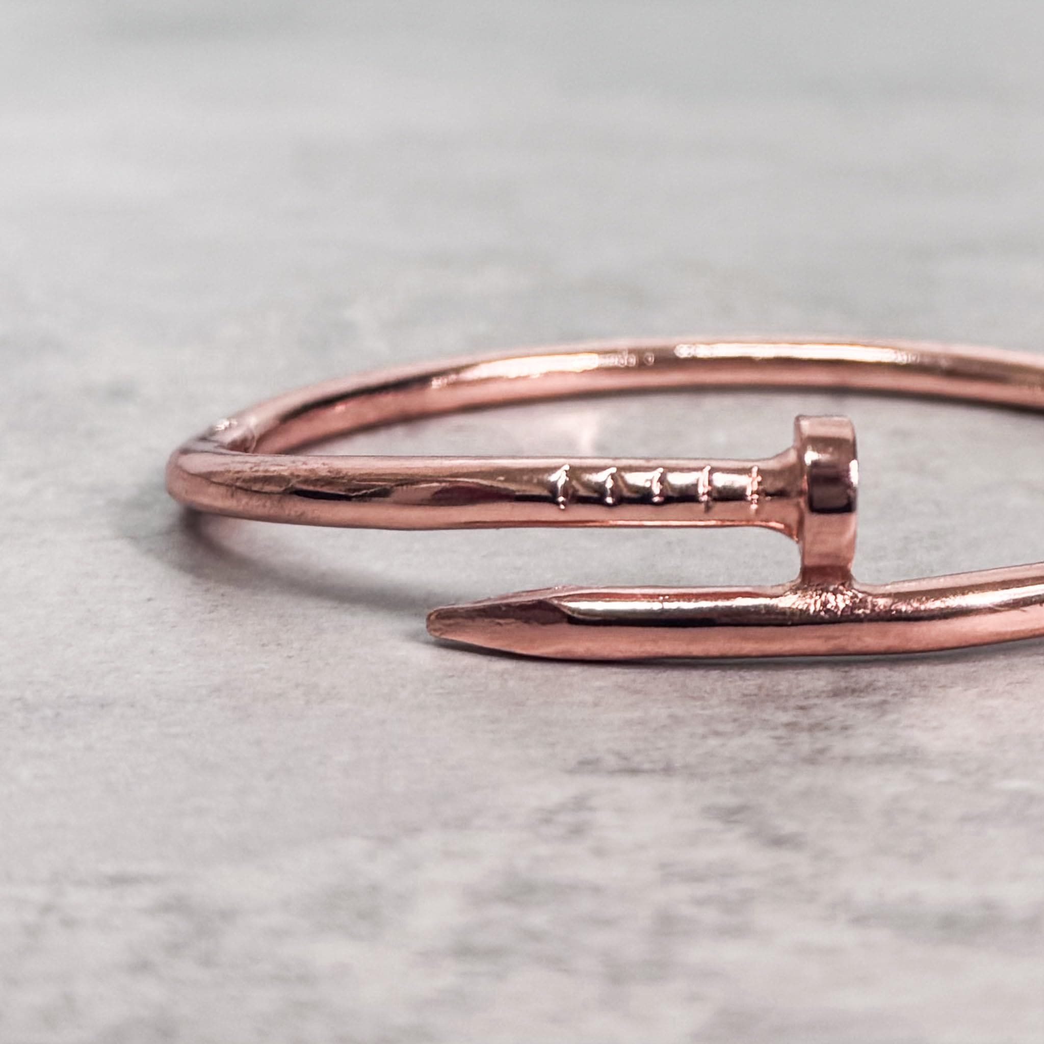 Men's Nail Hinged Bangle Bracelet