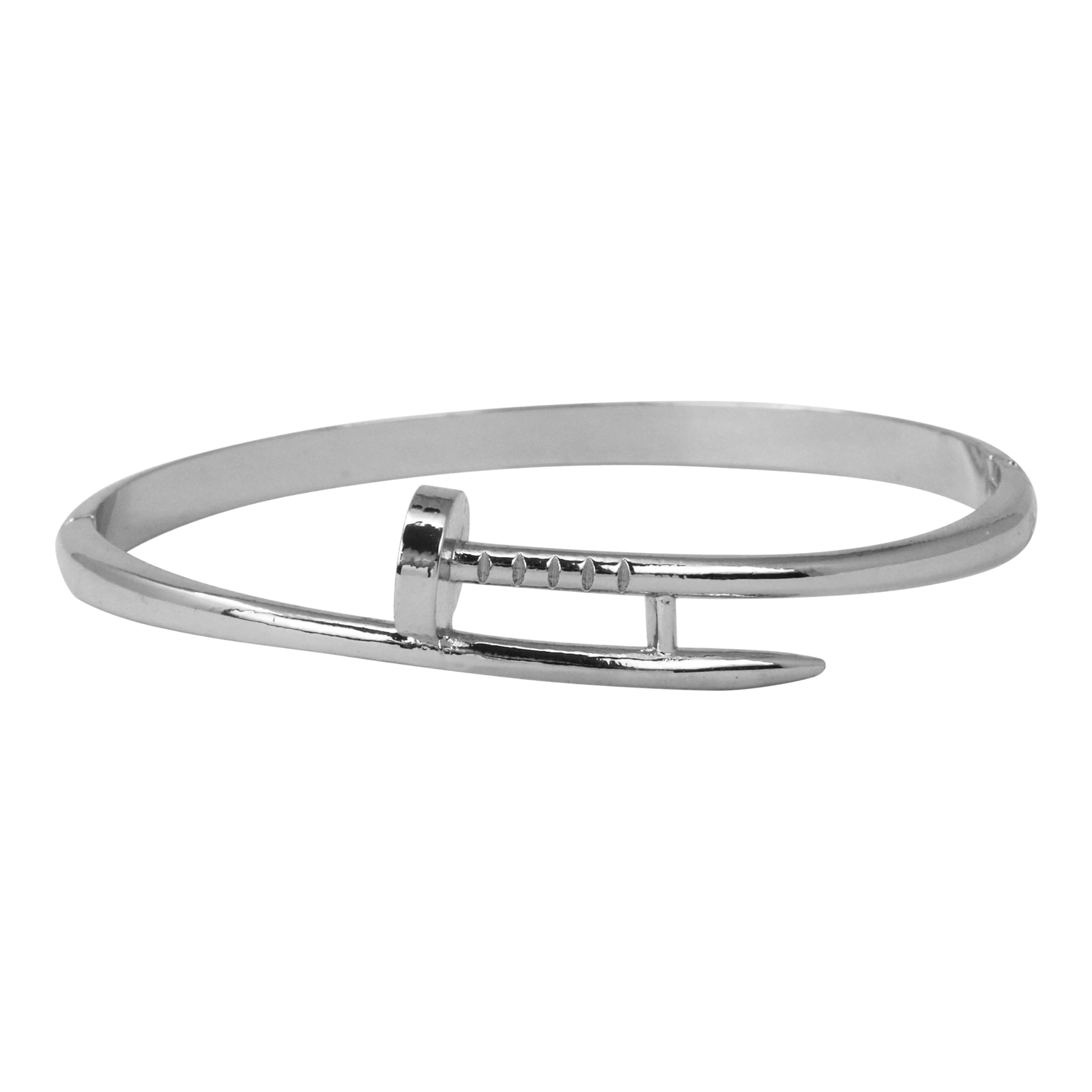Men's Nail Hinged Bangle Bracelet