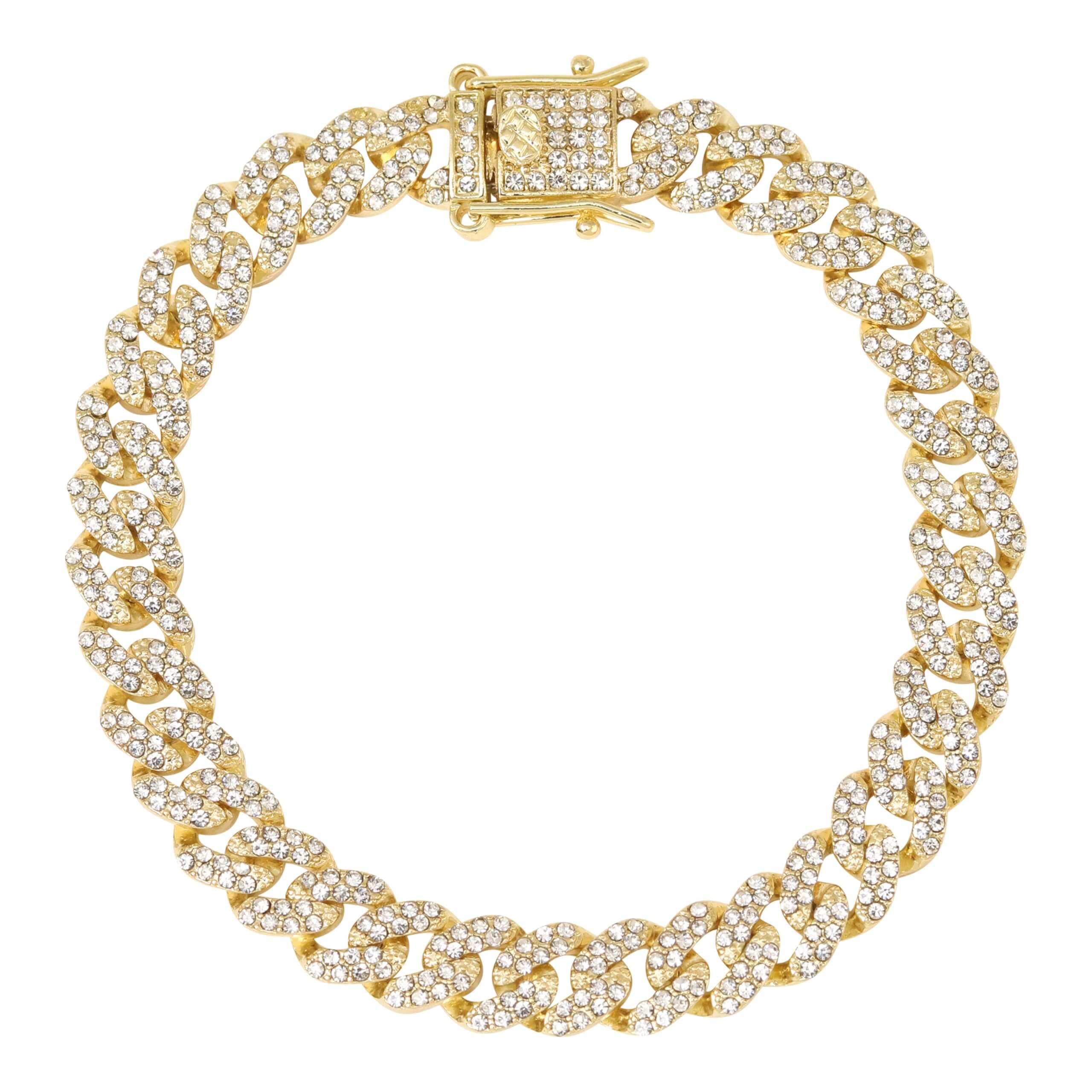 Men's 13mm Iced Out Cuban Link Chain & Bracelet Set